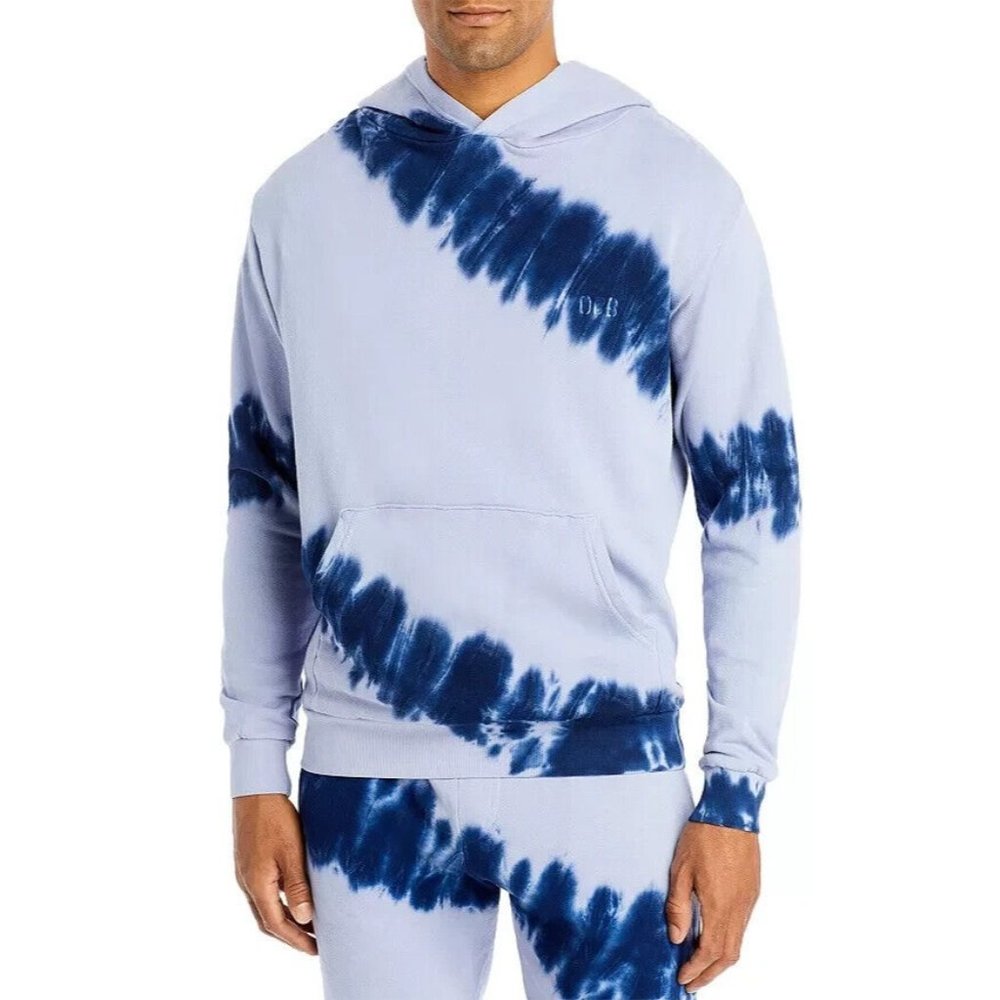 Original Paperbacks Mens Los Feliz Striped Tie Dye Hoodie purple Blue Size M